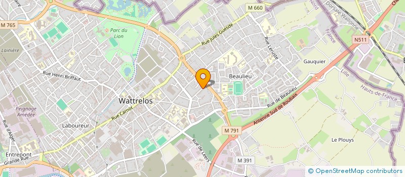 localisation de l'entreprise MONSIEUR OLIVIER SAVARINO  WATTRELOS