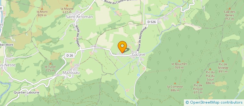 localisation de l'entreprise MONSIEUR OLIVIER SEGAS  GAZAVE