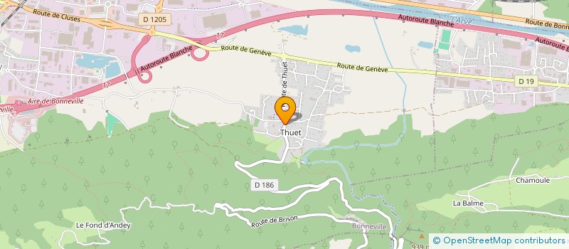 localisation de l'entreprise MONSIEUR OLIVIER SERRIERE  BONNEVILLE