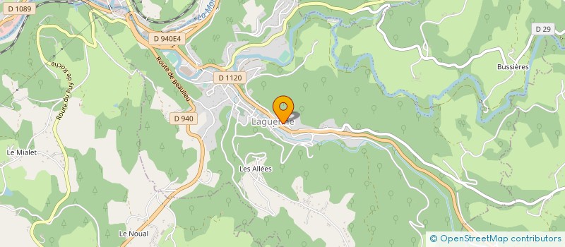 localisation de l'entreprise MONSIEUR OLIVIER SOULIER  LAGUENNE-SUR-AVALOUZE