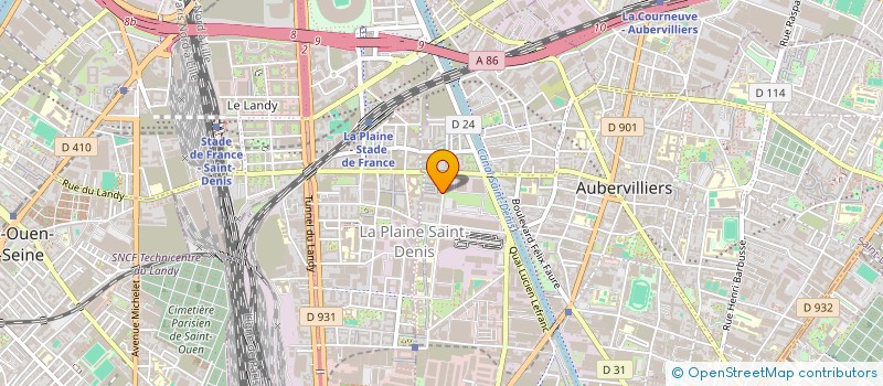 localisation de l'entreprise MONSIEUR OLIVIER TESSONNEAU  AUBERVILLIERS