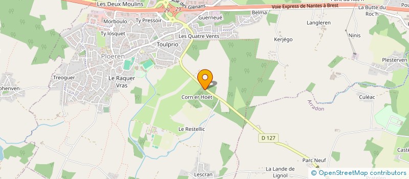 localisation de l'entreprise MONSIEUR OLIVIER THEBAUD à PLOEREN