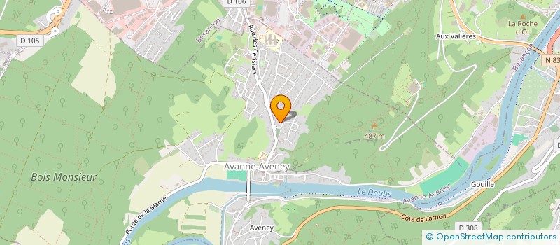 localisation de l'entreprise MONSIEUR OLIVIER THEVENOT  AVANNE-AVENEY