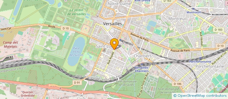 localisation de l'entreprise MONSIEUR OLIVIER THIBAUDEAU  VERSAILLES