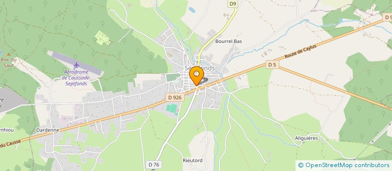 localisation de l'entreprise MONSIEUR OLIVIER THIBON  SEPTFONDS