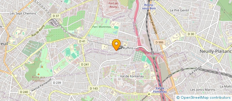 localisation de l'entreprise MONSIEUR OLIVIER THIEBAUT à MONTREUIL