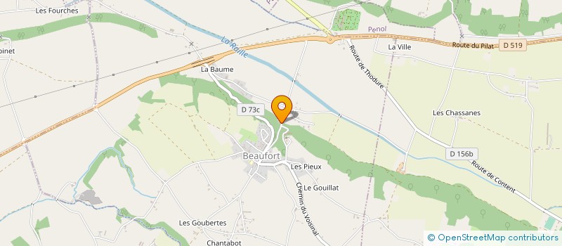 localisation de l'entreprise MONSIEUR OLIVIER THIVIN  BEAUFORT