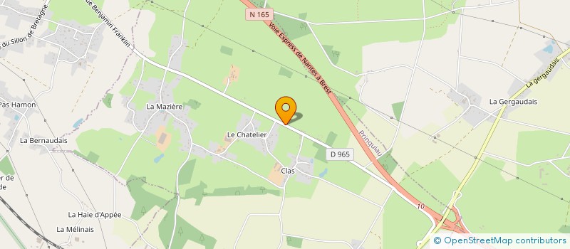 localisation de l'entreprise MONSIEUR OLIVIER THOBIE  PRINQUIAU