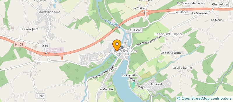 localisation de l'entreprise MONSIEUR OLIVIER THORAVAL  JUGON-LES-LACS