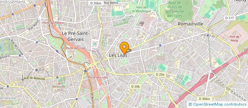 localisation de l'entreprise MONSIEUR OLIVIER TIROT à LES LILAS