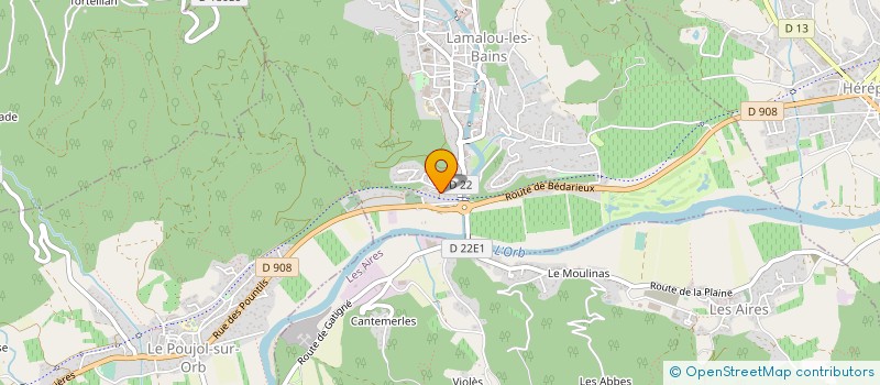 localisation de l'entreprise MONSIEUR OLIVIER TOURNES  LAMALOU-LES-BAINS