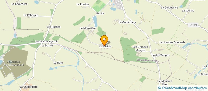 localisation de l'entreprise MONSIEUR OLIVIER TRAINEAU à CHEMILLE-EN-ANJOU
