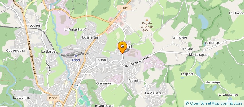 localisation de l'entreprise MONSIEUR OLIVIER TREMOUILLE à USSEL
