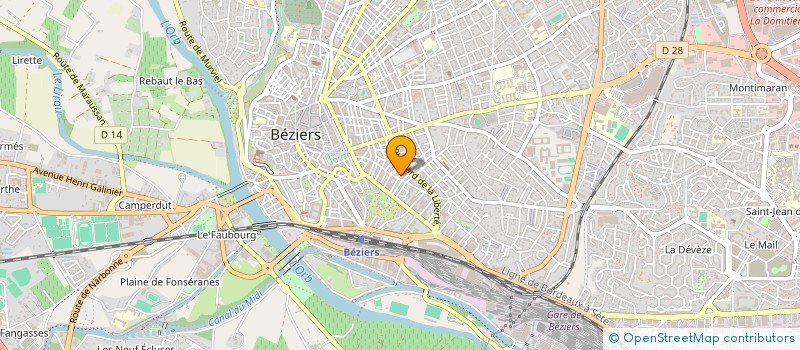 localisation de l'entreprise MONSIEUR OLIVIER VALETTE  BEZIERS