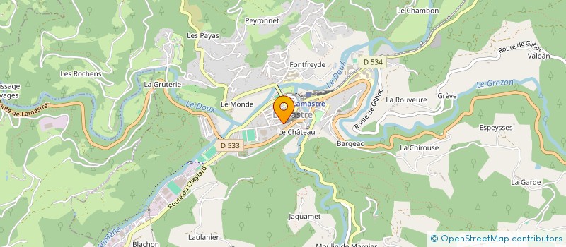 localisation de l'entreprise MONSIEUR OLIVIER VALLAURI  LAMASTRE