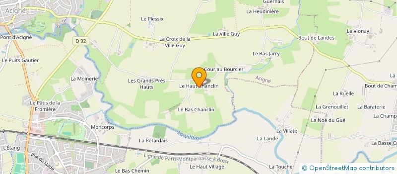localisation de l'entreprise MONSIEUR OLIVIER VEILLARD à ACIGNE