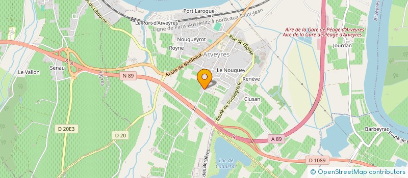 localisation de l'entreprise MONSIEUR OLIVIER VIDEAU  ARVEYRES