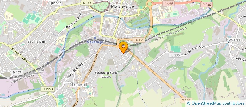 localisation de l'entreprise MONSIEUR OLIVIER VOITURONT  MAUBEUGE