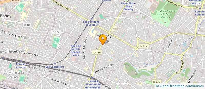 localisation de l'entreprise MONSIEUR OLIVIER YAICHE à LE RAINCY
