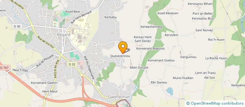 localisation de l'entreprise MONSIEUR OLLIVIER GUEVELOU à BEGARD