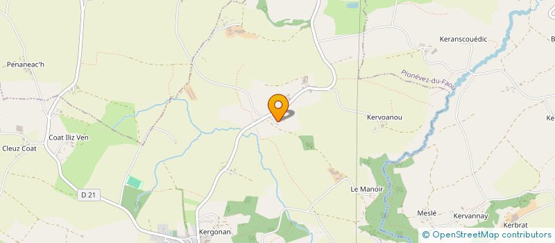 localisation de l'entreprise MONSIEUR OLLIVIER UGUEN  LE CLOITRE-PLEYBEN