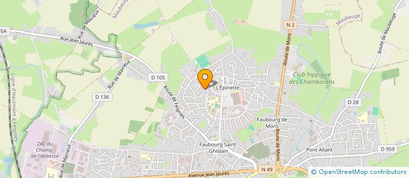 localisation de l'entreprise MONSIEUR OMAR AZZOUG  MAUBEUGE