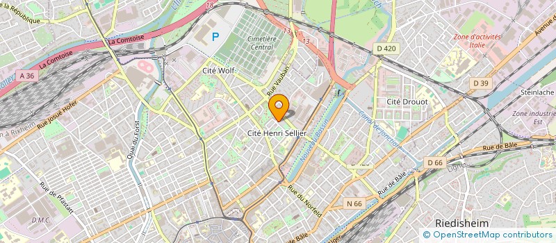 localisation de l'entreprise MONSIEUR OMAR BOUKENTAR  MULHOUSE