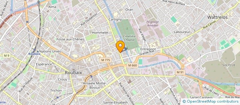 localisation de l'entreprise MONSIEUR OMAR BRAHIMI à ROUBAIX