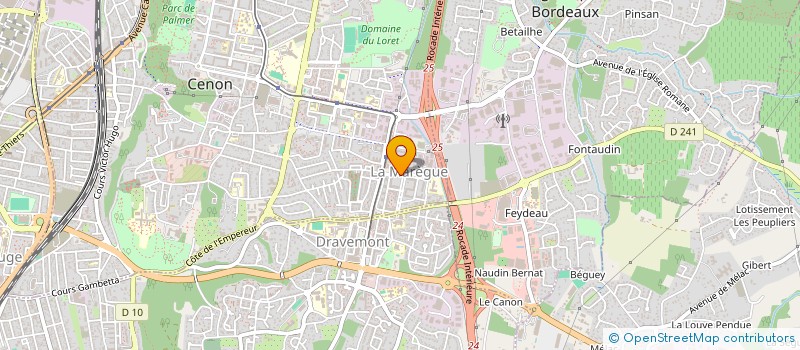 localisation de l'entreprise MONSIEUR OMAR DUPUY  CENON