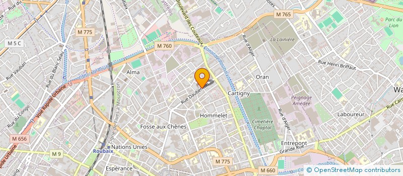 localisation de l'entreprise MONSIEUR OMAR GUEHAIRIA à ROUBAIX