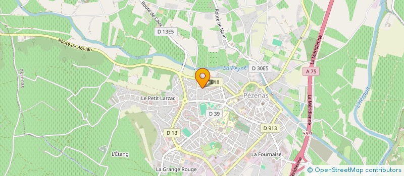 localisation de l'entreprise MONSIEUR OMAR KARROUCH à PEZENAS