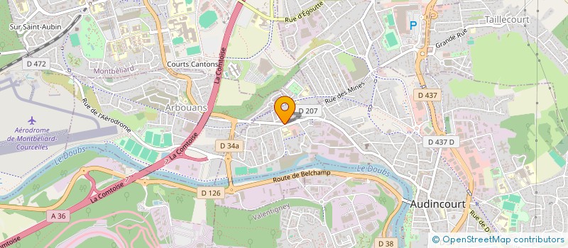 localisation de l'entreprise MONSIEUR OMAR KHELLADI  AUDINCOURT