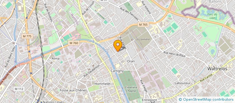 localisation de l'entreprise MONSIEUR OMAR MEZINE  ROUBAIX