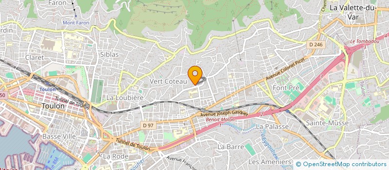 localisation de l'entreprise MONSIEUR OMAR RIAHI  TOULON