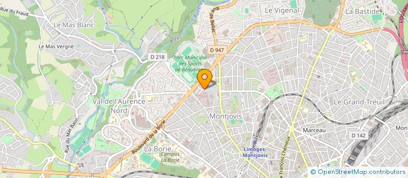 localisation de l'entreprise MONSIEUR OMAR SOW à LIMOGES