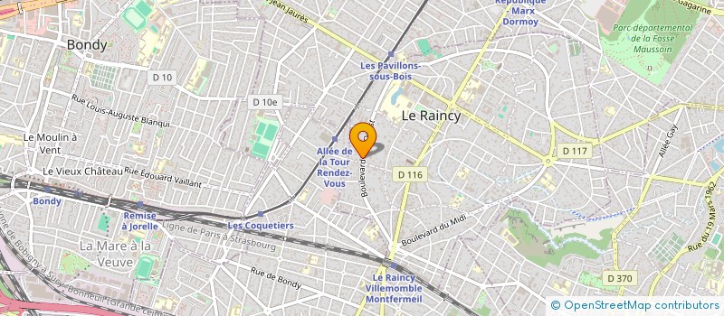 localisation de l'entreprise MONSIEUR OMER BICABA à LE RAINCY