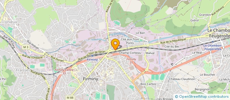 localisation de l'entreprise MONSIEUR OMER KIRKAN  FIRMINY