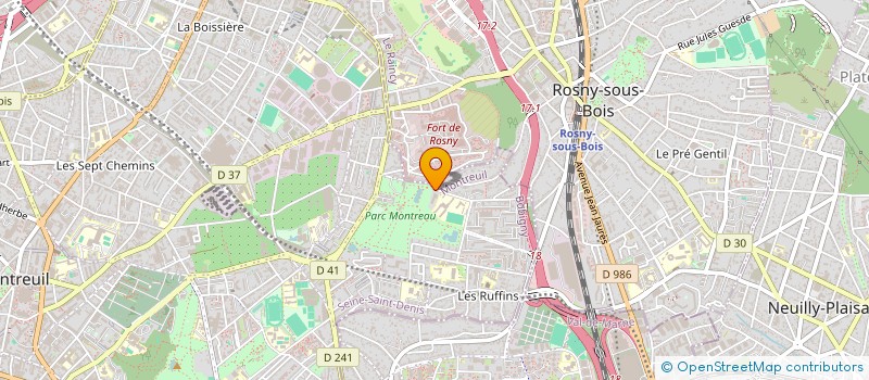 localisation de l'entreprise MONSIEUR OQUACHA LAHOUEL  MONTREUIL