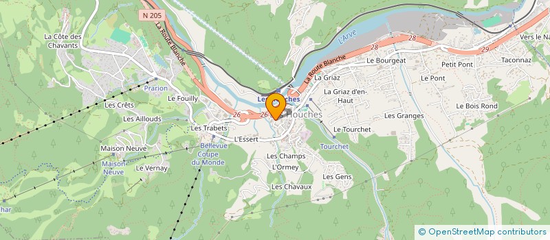 localisation de l'entreprise MONSIEUR ORLANDO DE ALMEIDA  LES HOUCHES