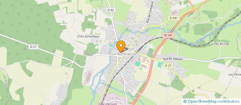 localisation de l'entreprise MONSIEUR ORLANDO HENRIQUES DE OLIVEIRA à CHASSENEUIL-SUR-BONNIEURE
