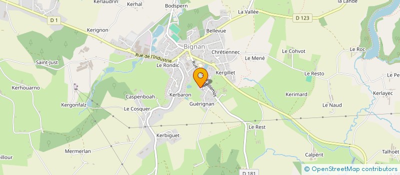 localisation de l'entreprise MONSIEUR ORWENN THIBOULT  BIGNAN