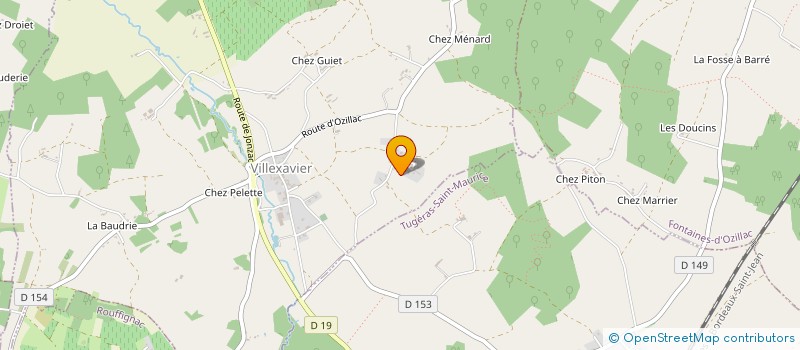 localisation de l'entreprise MONSIEUR OSCAR CHARRIER  VILLEXAVIER