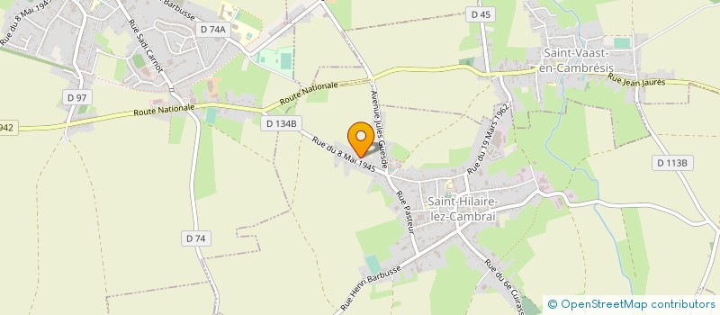 localisation de l'entreprise MONSIEUR OSCAR GIANNITRAPANI  SAINT-HILAIRE-LEZ-CAMBRAI