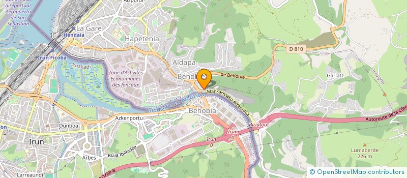 localisation de l'entreprise MONSIEUR OSCAR JOSE DA CUHNA SAN SEBASTIAN  URRUGNE