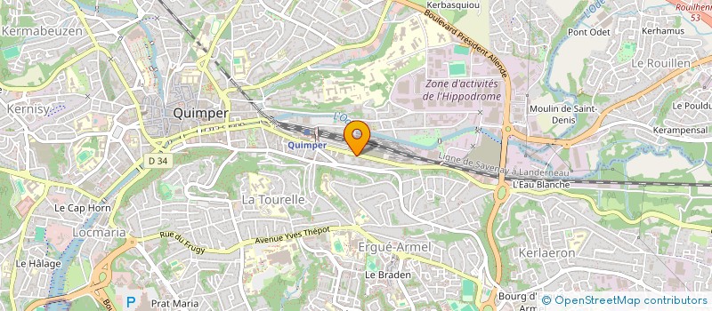 localisation de l'entreprise MONSIEUR OSCAR MONTMARCHE  QUIMPER