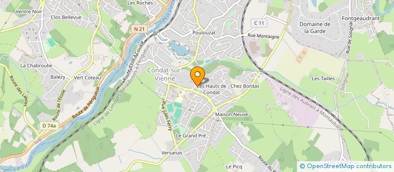 localisation de l'entreprise MONSIEUR OSMAN BIYIKLI  CONDAT-SUR-VIENNE