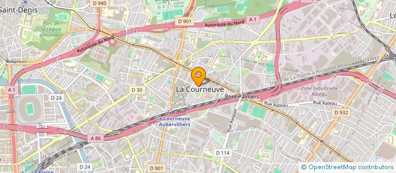 localisation de l'entreprise MONSIEUR OSMAN KHAN  LA COURNEUVE