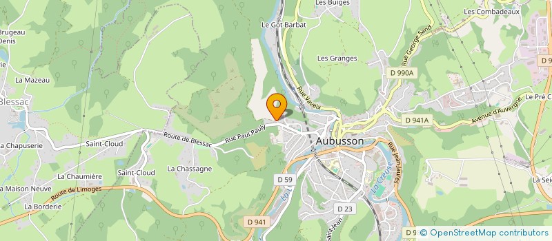 localisation de l'entreprise MONSIEUR OSMAN SAHIN à AUBUSSON