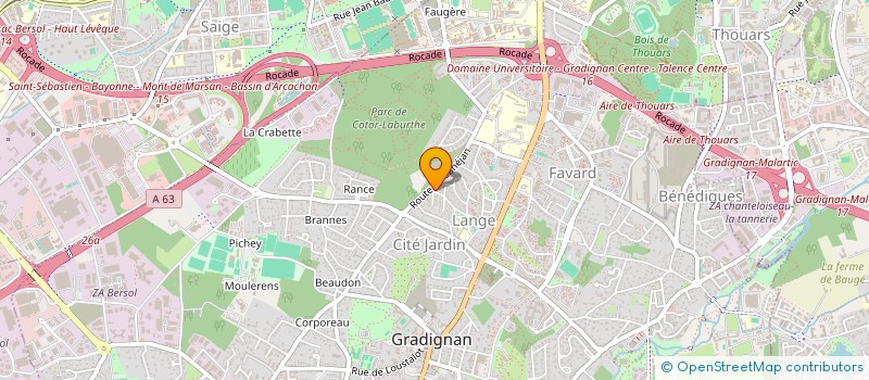 localisation de l'entreprise MONSIEUR OSMAN SALIM  GRADIGNAN