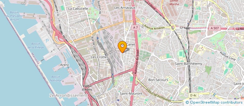 localisation de l'entreprise MONSIEUR OSSAMA BENGHELAL  MARSEILLE